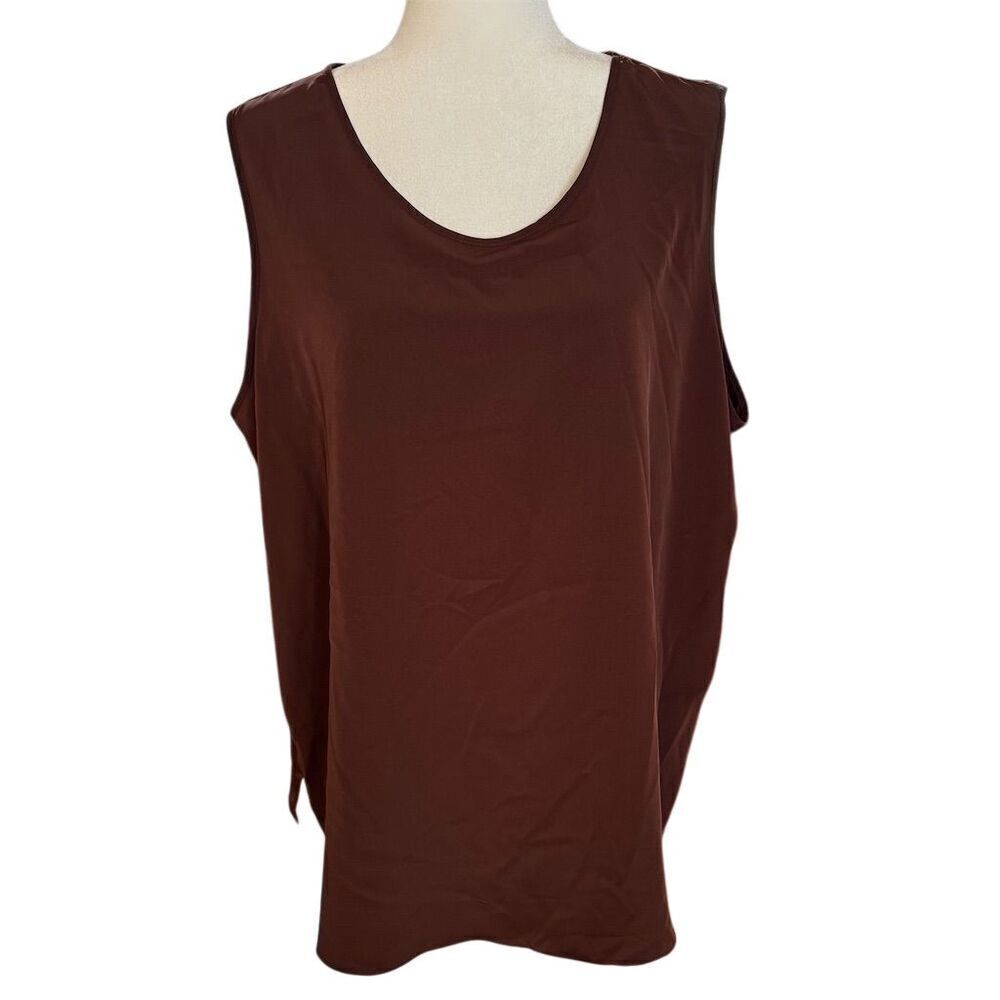 Maggie Sweet Brown Sleeveless Top Women's Size 2X